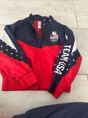Hello Kitty Red & Navy Team USA Windbreaker Jacket